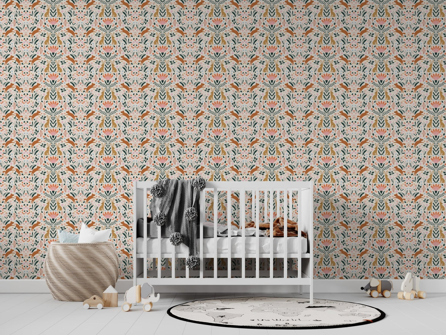 Minnies Woodland Repeat Pattern | Sample - Munks and Me Wallpaper