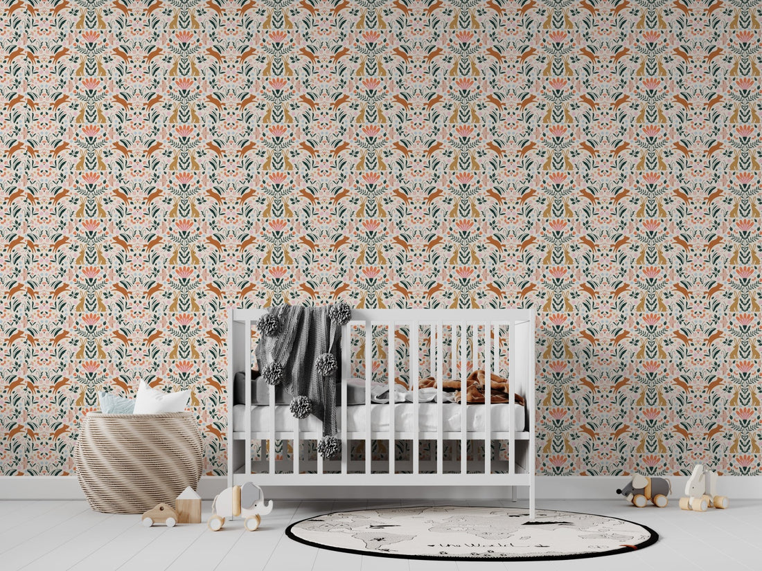 Minnies Woodland Wallpaper Repeat Pattern - Munks and Me Wallpaper