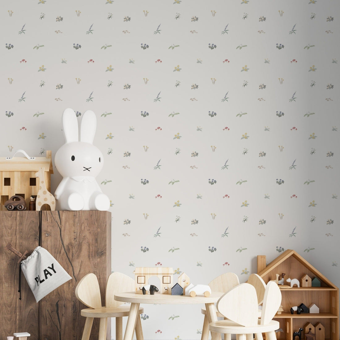 Mollys Flower Garden Wallpaper Repeat | Sample - Munks and Me Wallpaper