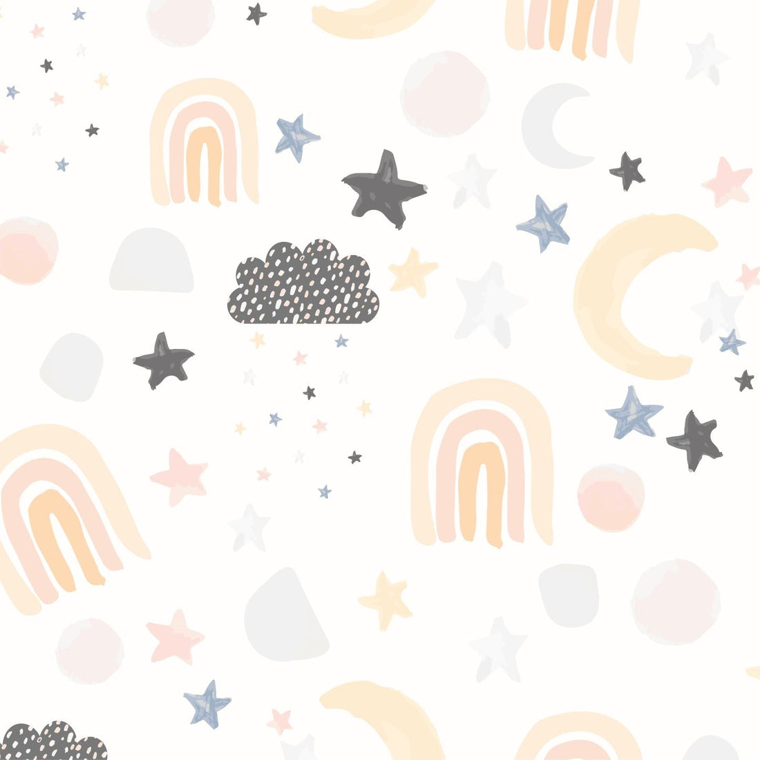 Moon and Stars Wallpaper | Sample - Munks and Me Wallpaper