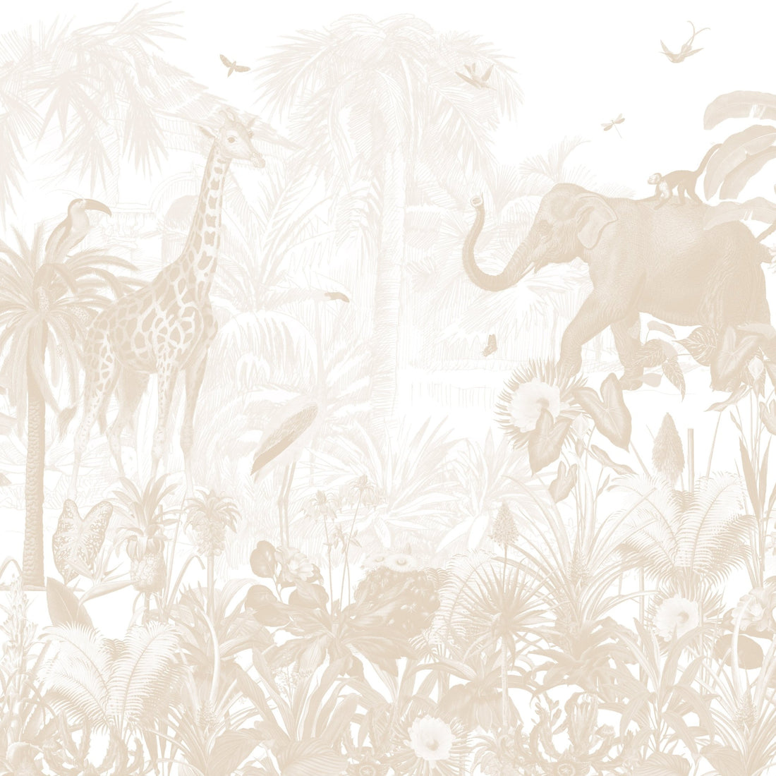 Munks + Me X Olivia Bowen Wallpaper - Magic Jungle | Sample - Munks and Me Wallpaper