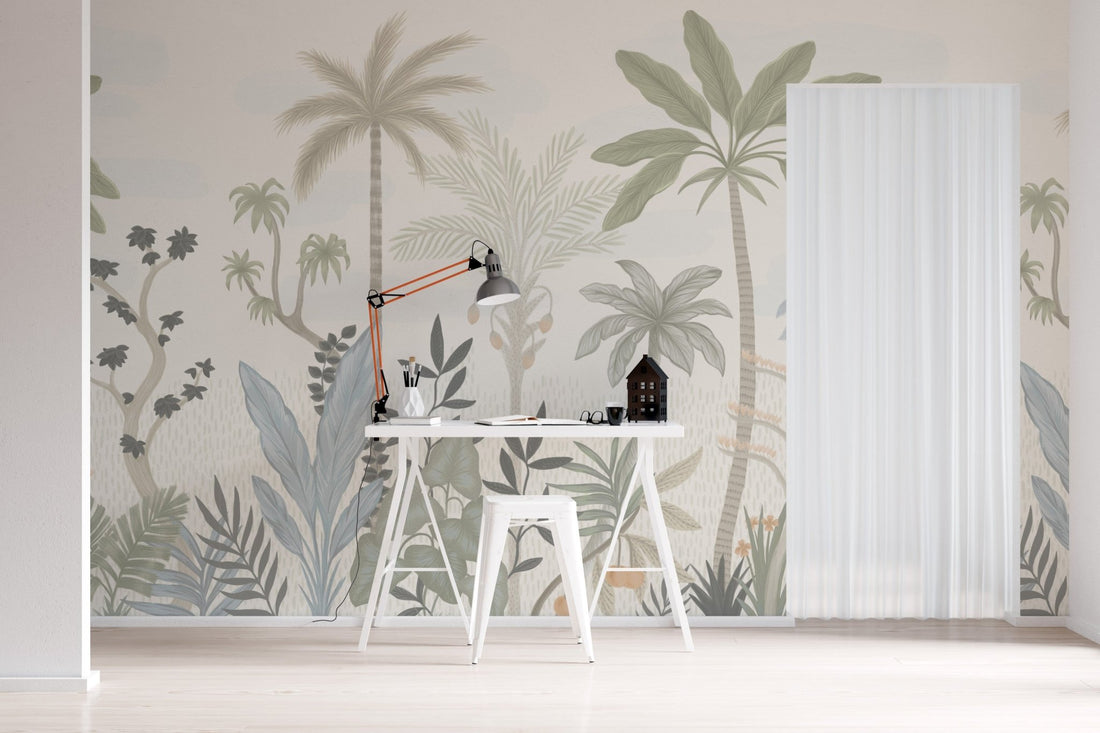 NATURAL WONDER PALM WALLPAPER MURAL | Sample - Munks and Me Wallpaper