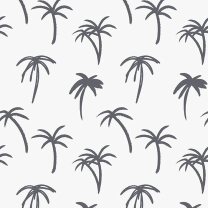 Navy Noa Tropical Palm Wallpaper | Sample - Munks and Me Wallpaper