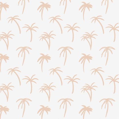 Noa Tropical Palm Wallpaper Repeat Pattern | Pink - Munks and Me Wallpaper