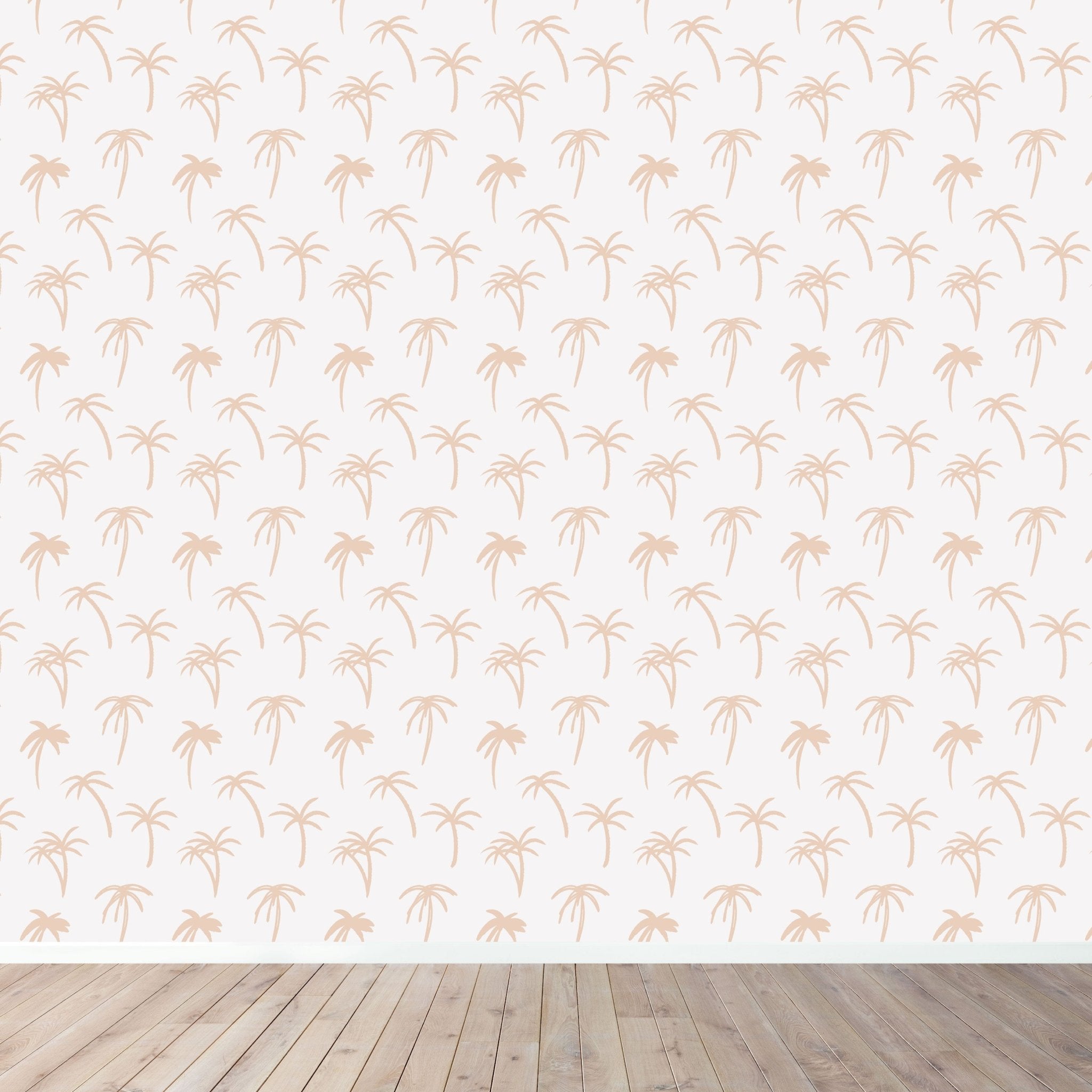 Noa Tropical Palm Wallpaper Repeat Pattern | Pink - Munks and Me Wallpaper