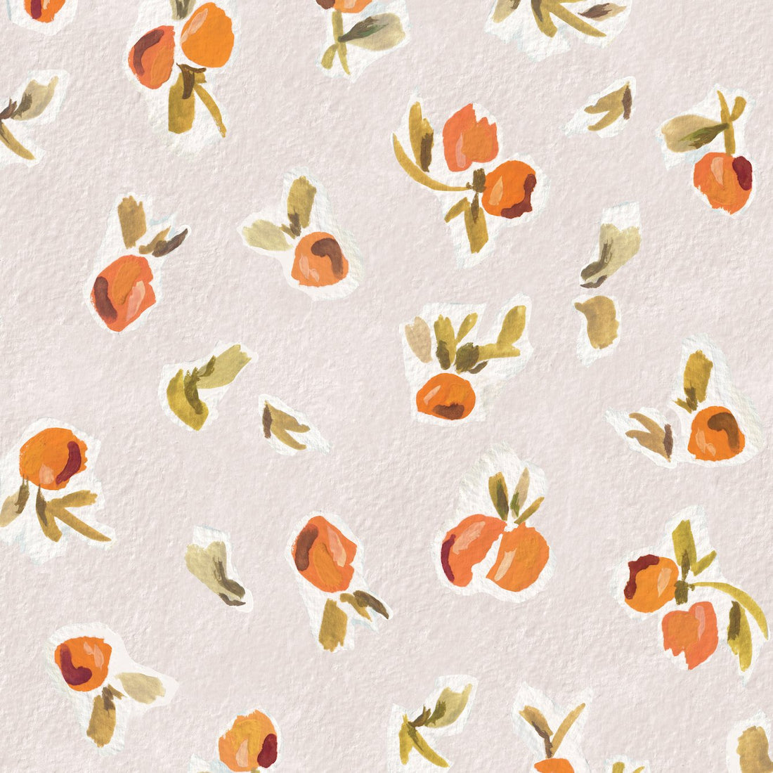 Ollies Oranges Pink | Sample - Munks and Me Wallpaper