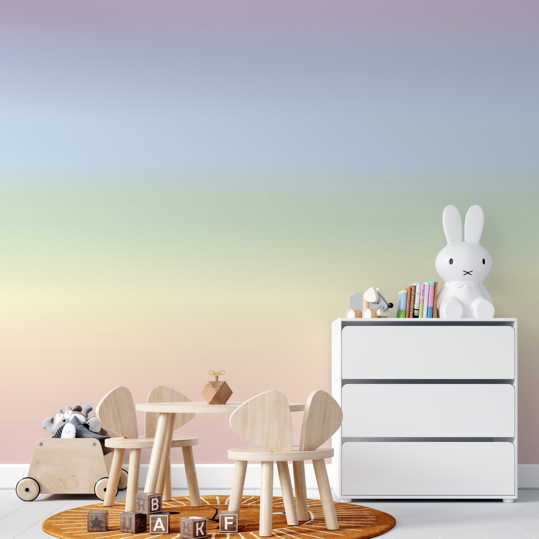 Ombre Wallpaper Mural | Rainbow - Munks and Me Wallpaper