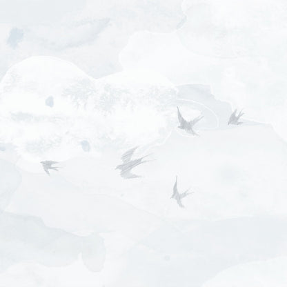 Opals Sky Birds Wallpaper Mural Salt - Munks and Me Wallpaper