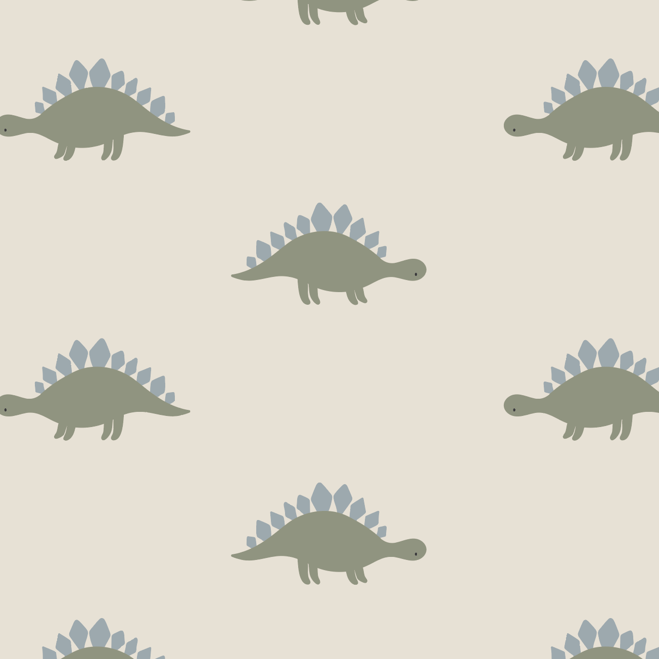 Otis Dinosaur Repeat Wallpaper Pattern | Sample - Munks and Me Wallpaper