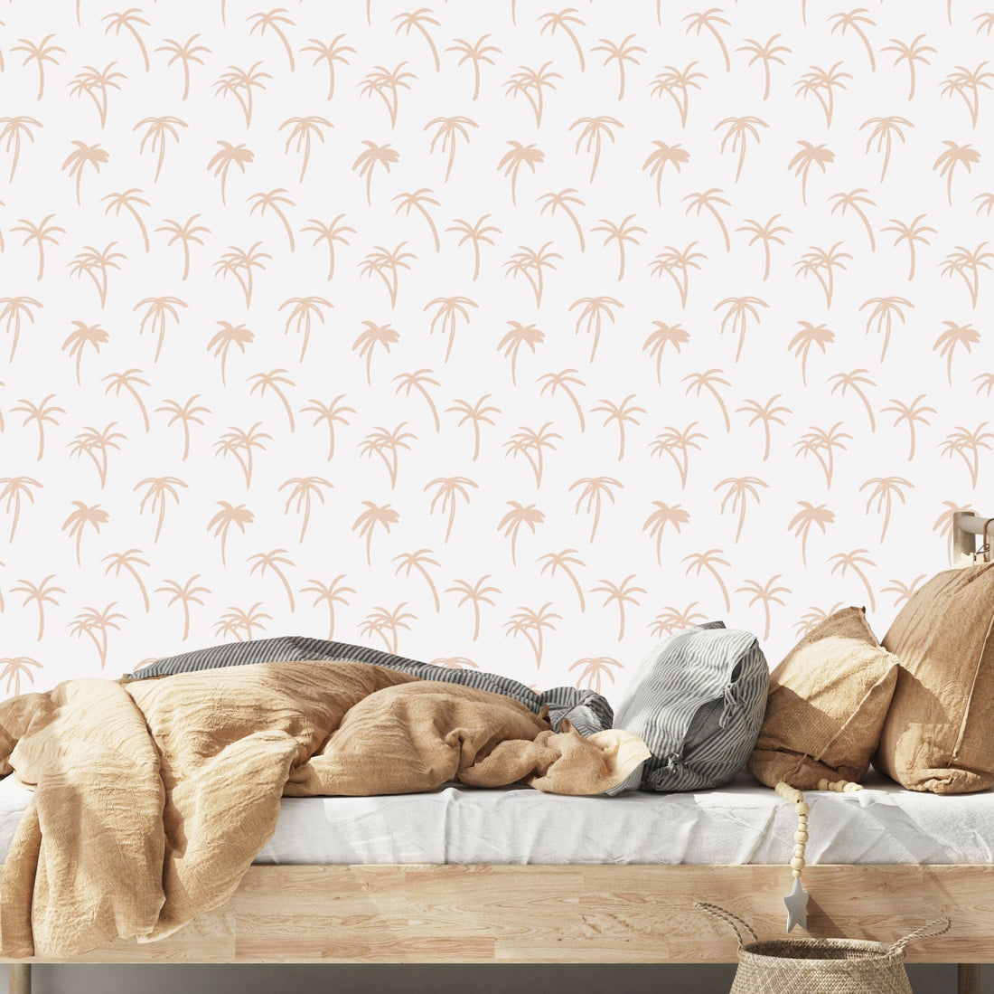 Pink Noa Tropical Palm Wallpaper | Sample - Munks and Me Wallpaper