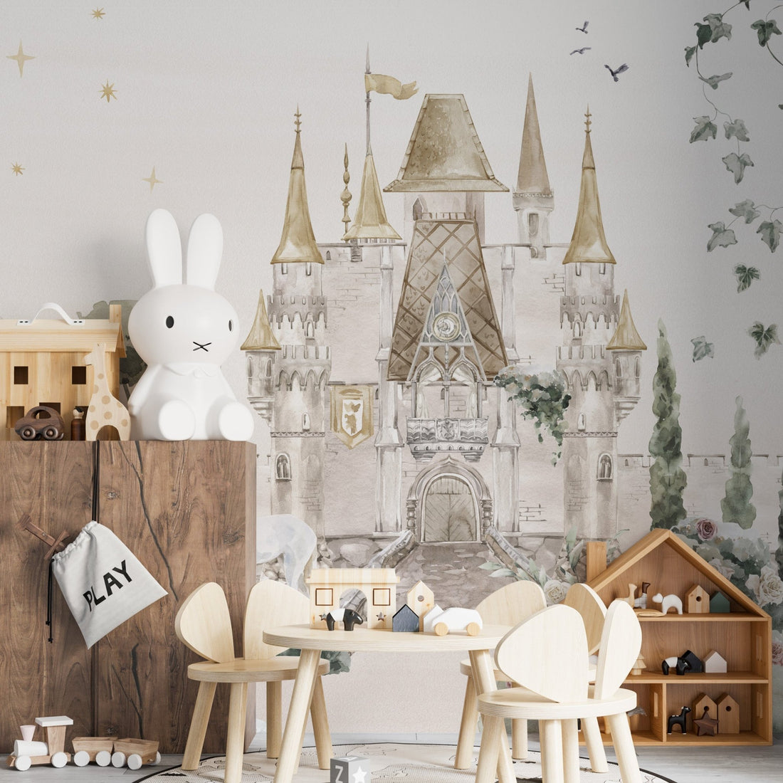 Princess Castle Wallpaper Mural - Munks and Me Wallpaper