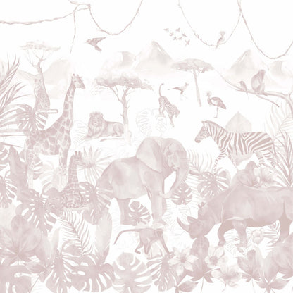 Rose Paradise Jungle Wallpaper | Sample - Munks and Me Wallpaper