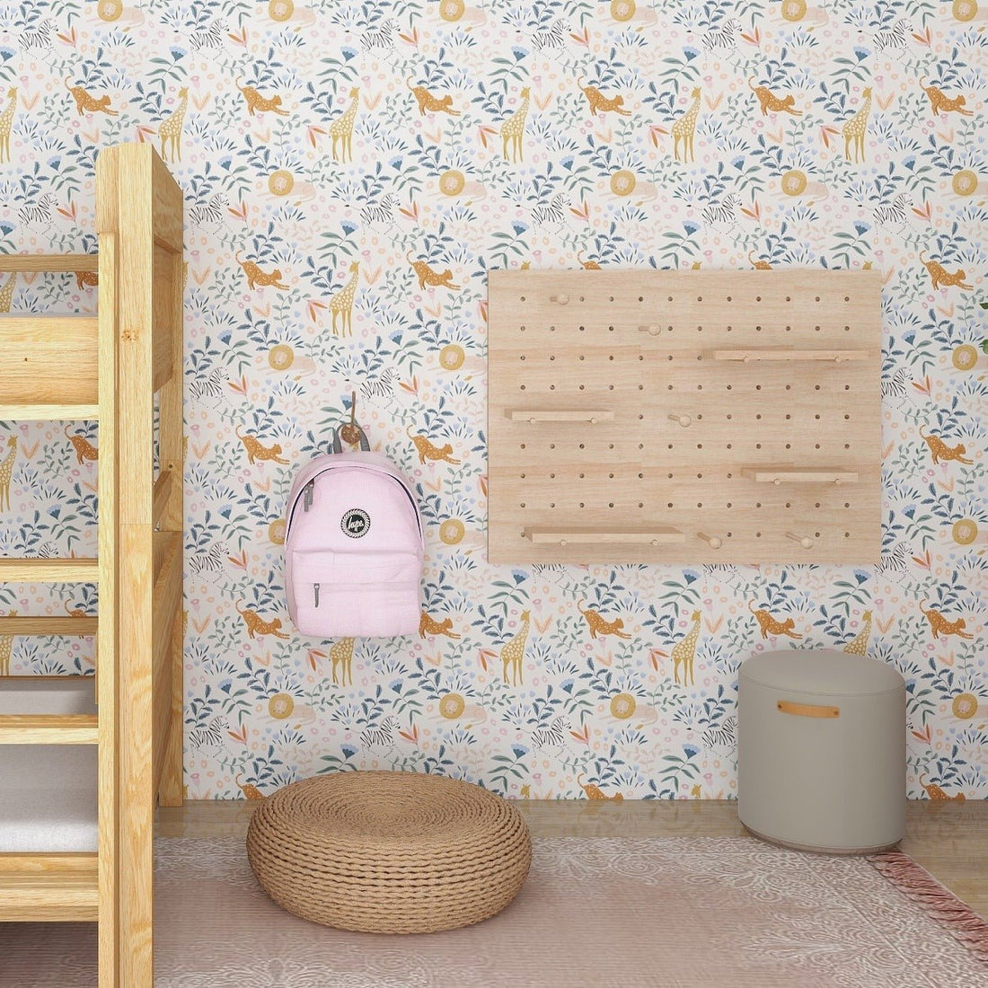 Safari Springtime Repeat Wallpaper Pattern | Sample - Munks and Me Wallpaper