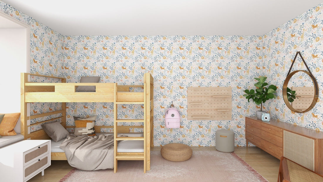 Safari Springtime Repeat Wallpaper Pattern | Sample - Munks and Me Wallpaper