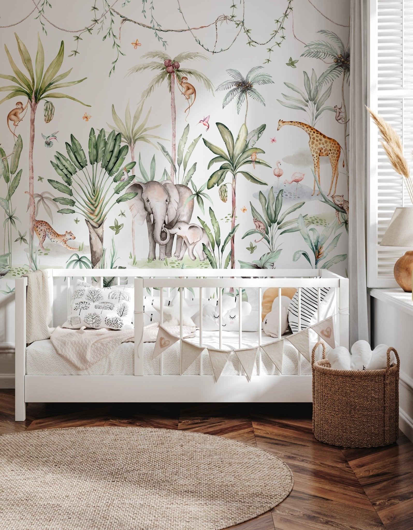 Safari Wonderland Wallpaper Mural | Sample - Munks and Me Wallpaper