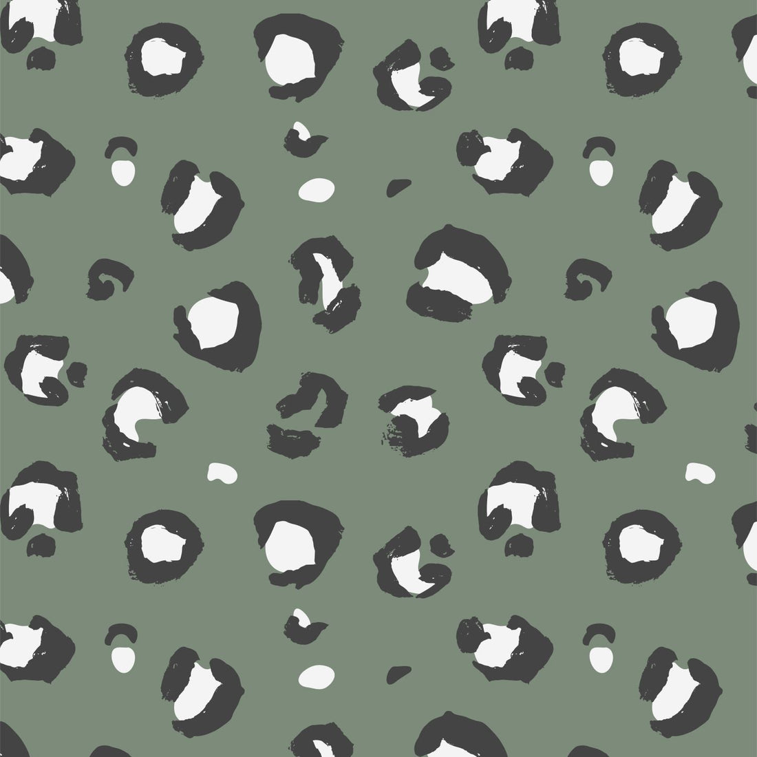 Sage Leopard Print Wallpaper | Sample - Munks and Me Wallpaper