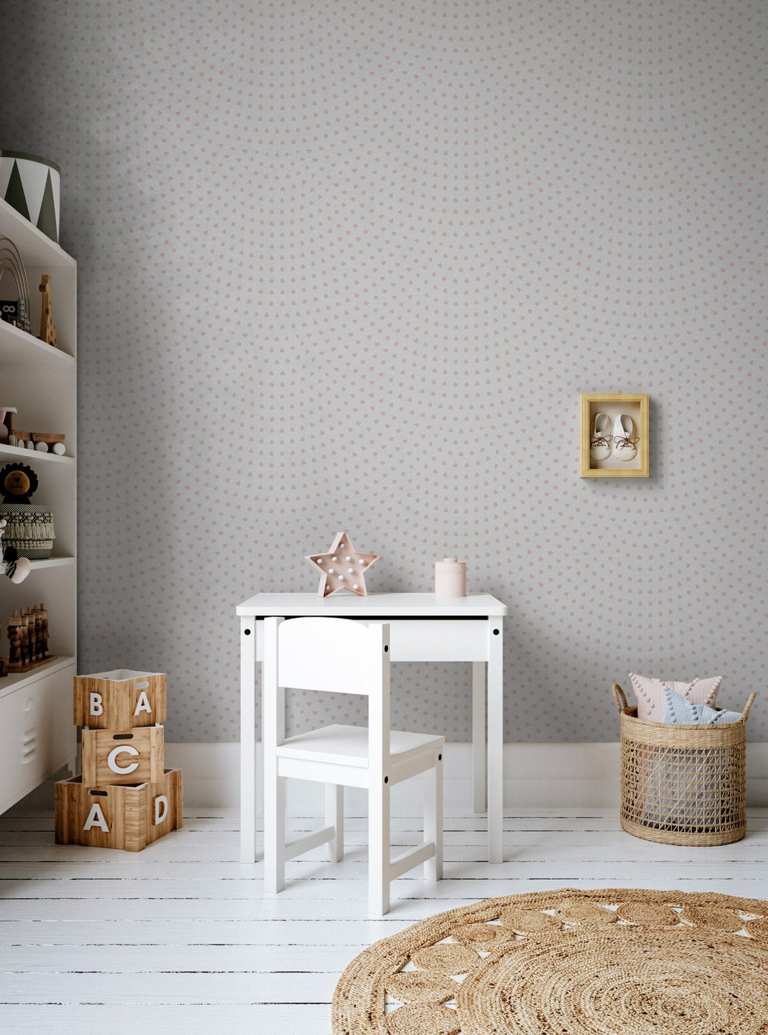 Scallop Shell Wallpaper Repeat Pattern | Pink | Sample - Munks and Me Wallpaper