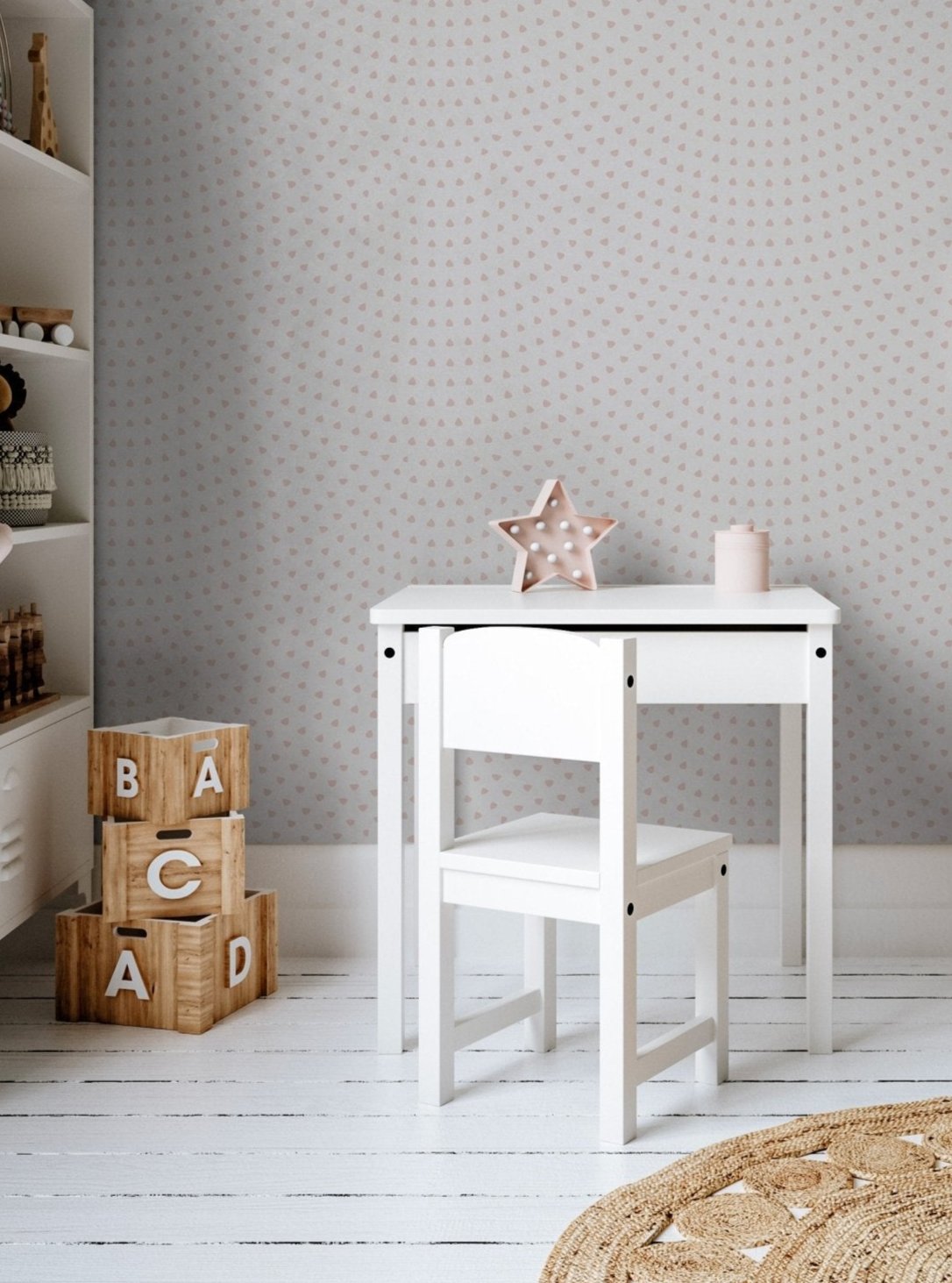 Scallop Shell Wallpaper Repeat Pattern | Pink - Munks and Me Wallpaper