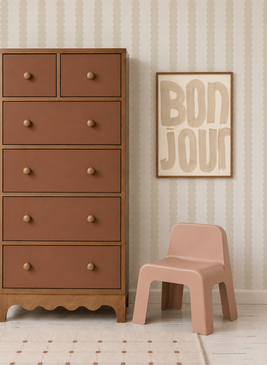 scallop cloud wallpaper for nursery