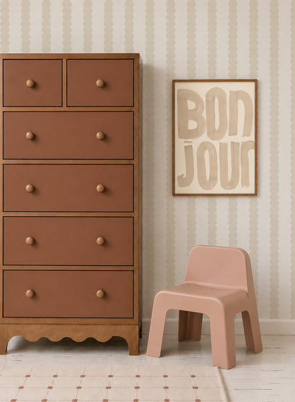 scallop cloud wallpaper for nursery