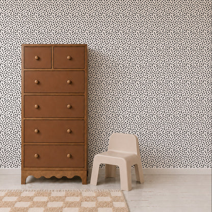 black sprinkle wallpaper for kids and nursery rooms