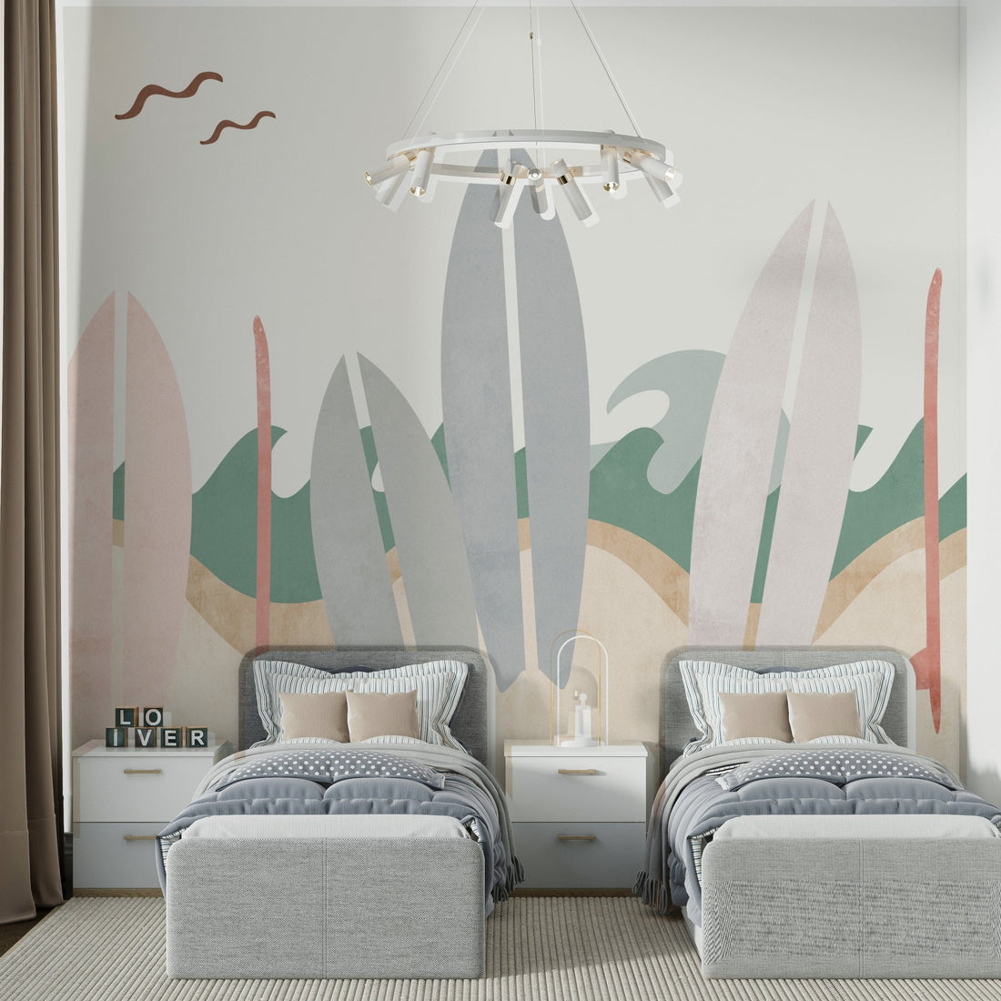 Surfers Paradise Mural Wallpaper | Sample - Munks and Me Wallpaper