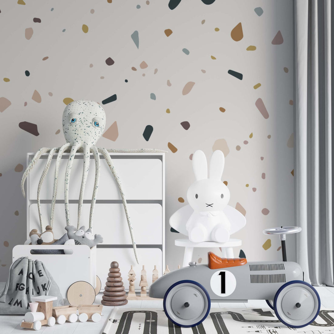 Terrazzo Spritz Wallpaper Repeat Pattern - Munks and Me Wallpaper