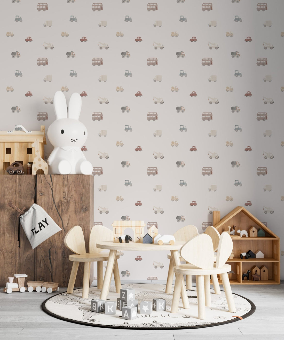 Transport Wallpaper Repeat Pattern | Sample - Munks and Me Wallpaper