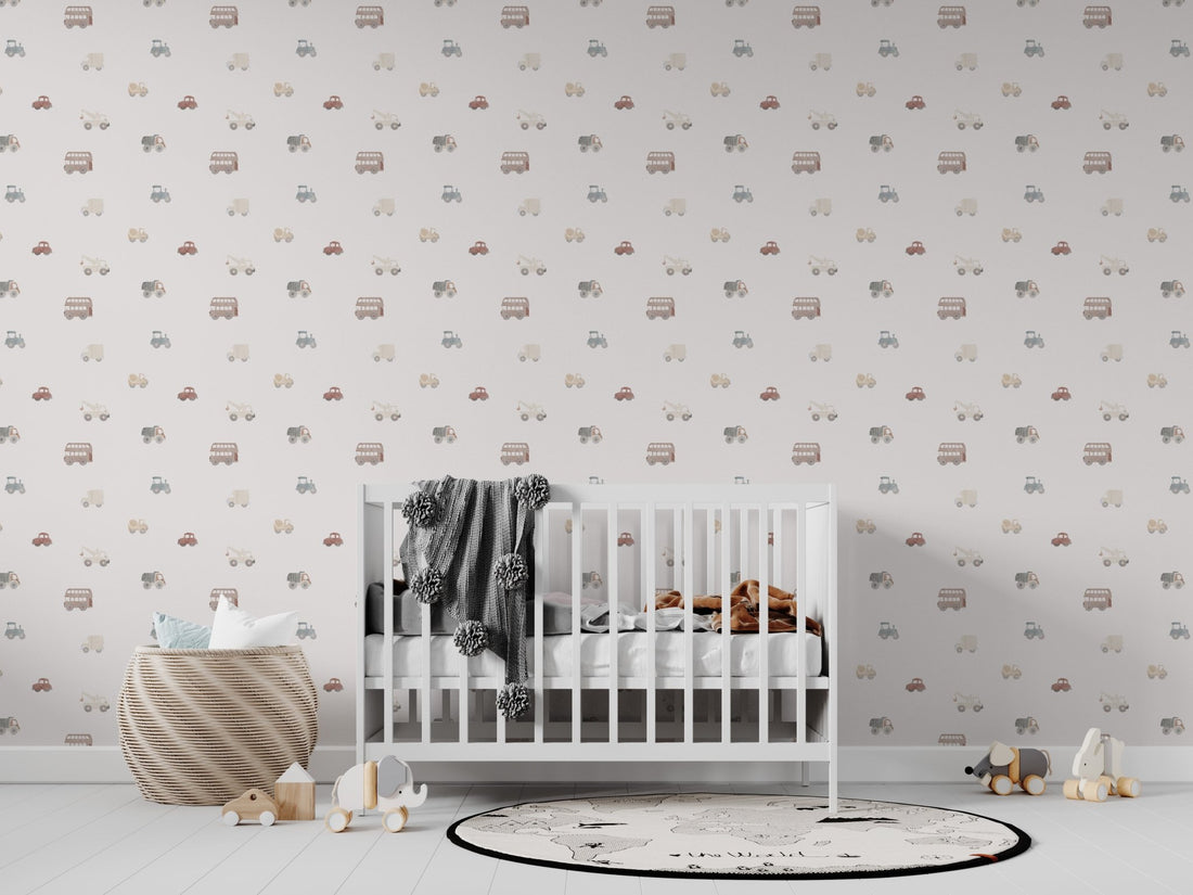 Transport Wallpaper Repeat Pattern | Sample - Munks and Me Wallpaper