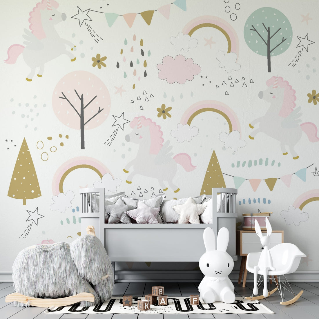 Unicorn Wallpaper Mural | Sample - Munks and Me Wallpaper