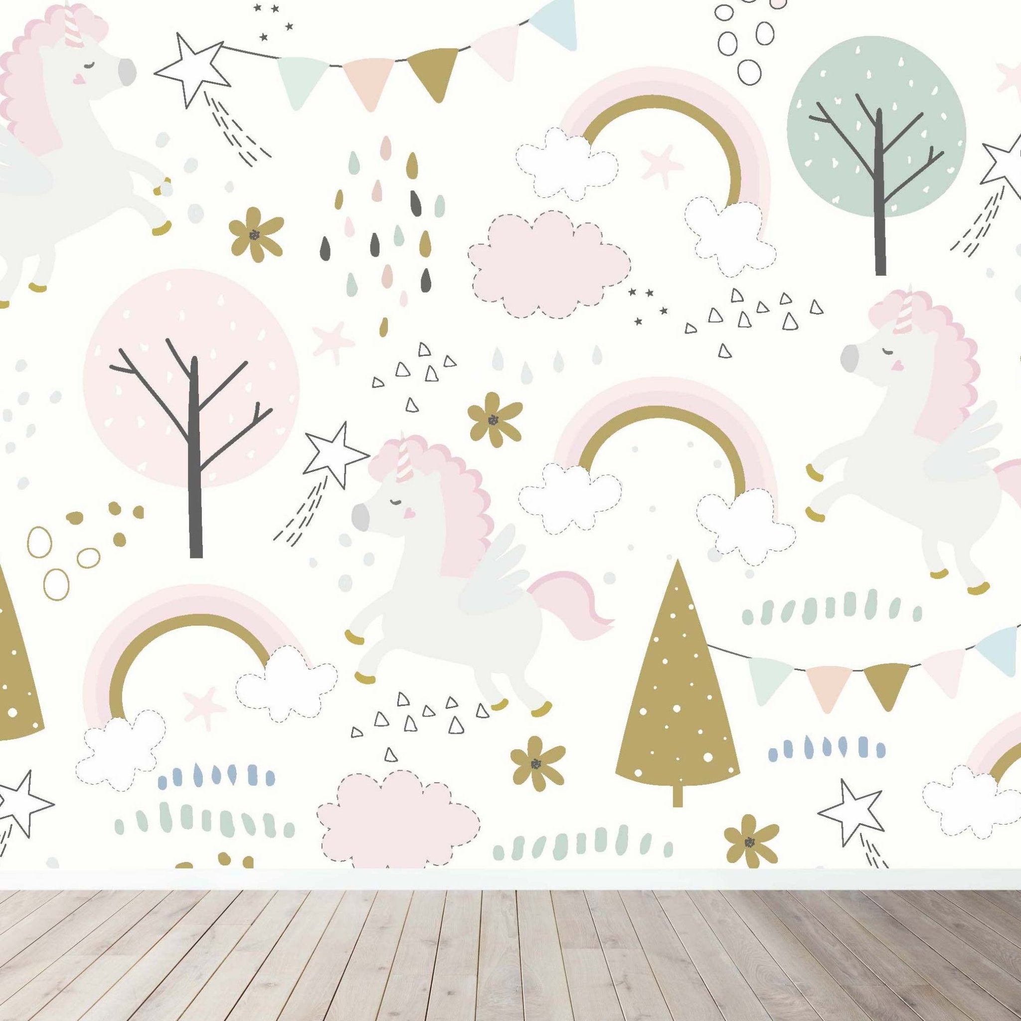 Unicorn Wallpaper Mural - Munks and Me Wallpaper