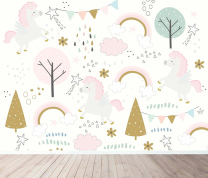 Unicorn Wallpaper Mural - Munks and Me Wallpaper