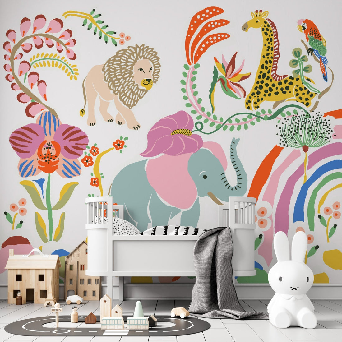 Urban Safari Wallpaper Mural - Munks and Me Wallpaper