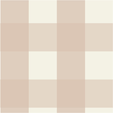 Large Check Wallpaper, Pink in a gingham check pattern for nursery wallpaper.