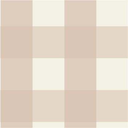 Large Check Wallpaper, Pink in a gingham check pattern for nursery wallpaper.