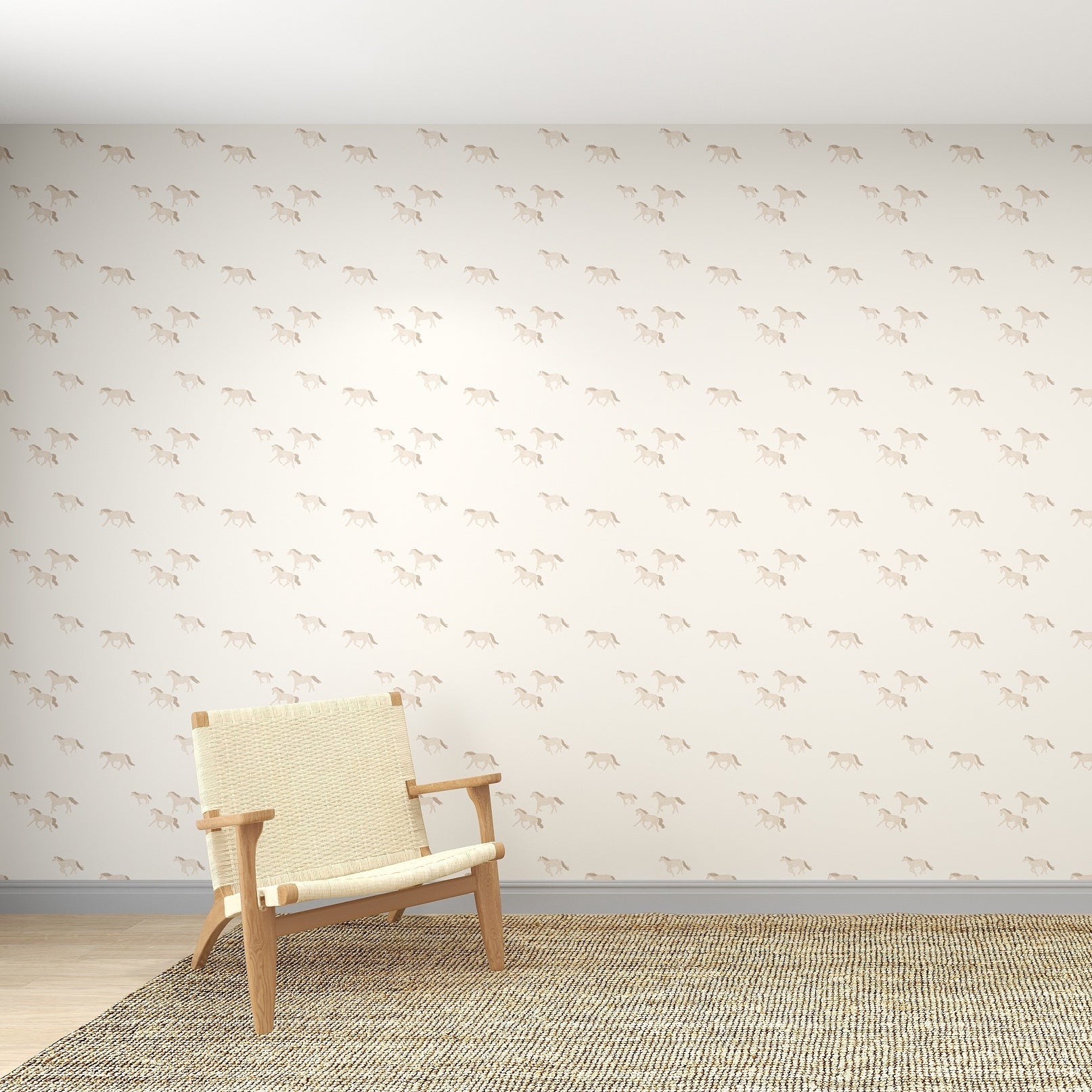 Winter Wild Horses Wallpaper Repeat Pattern - Munks and Me Wallpaper