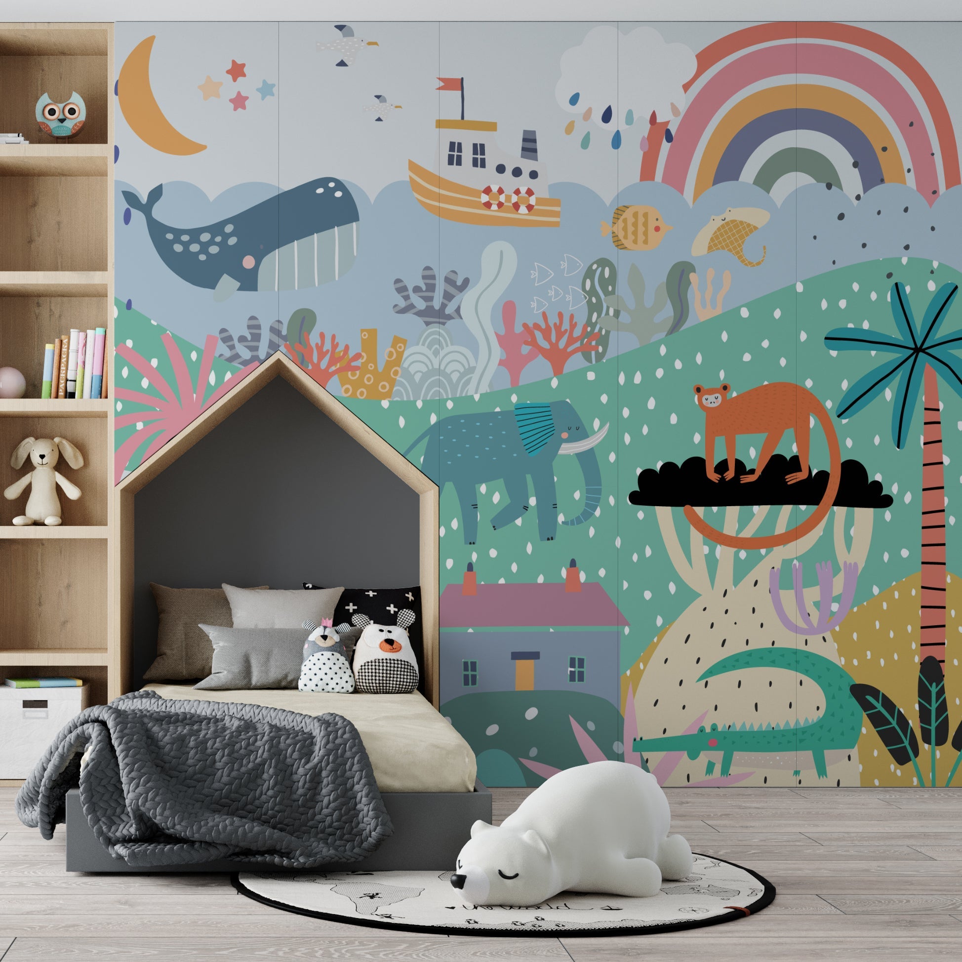 Wonderland Wallpaper Mural - Munks and Me Wallpaper