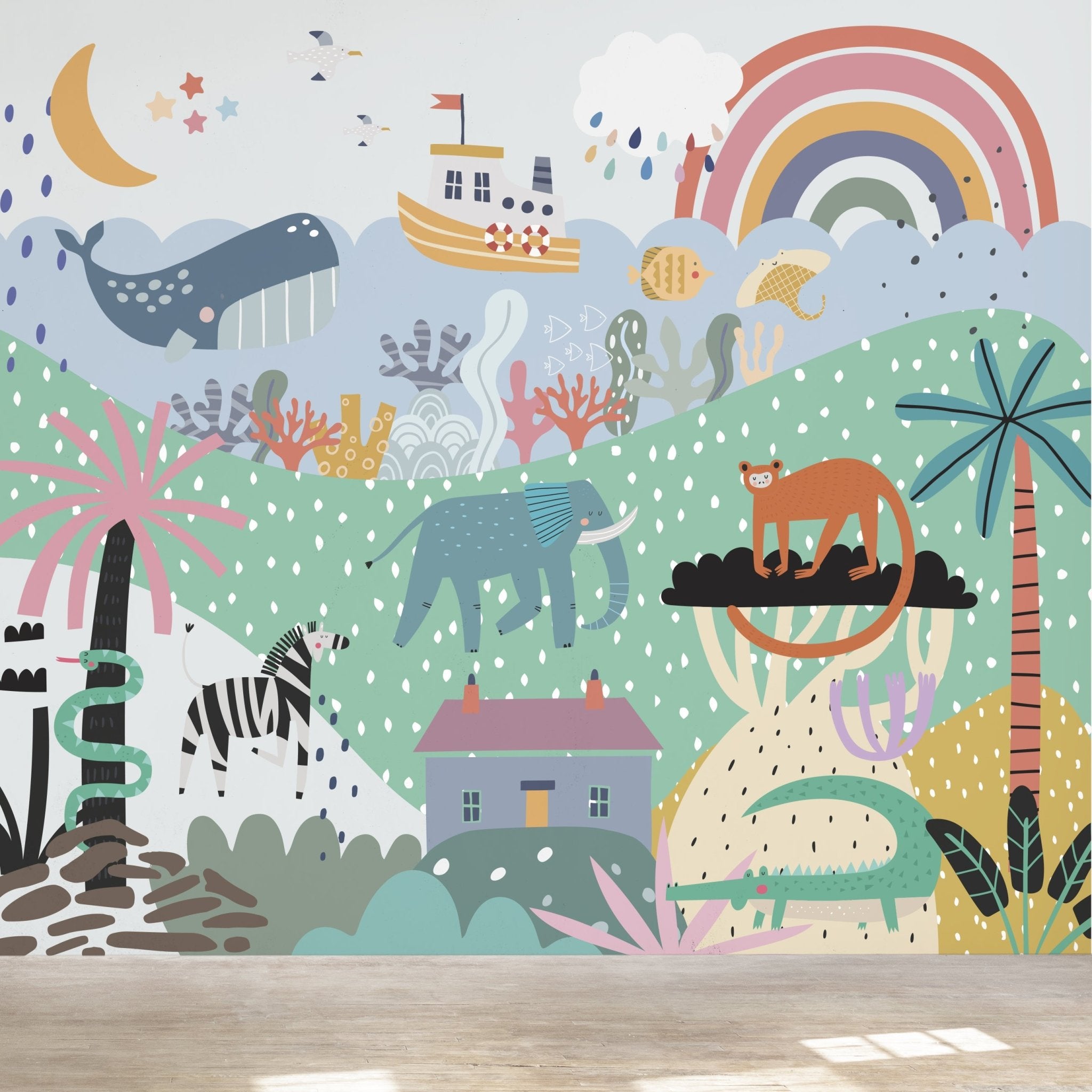 Wonderland Wallpaper Mural - Munks and Me Wallpaper