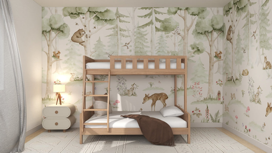 Woodland Friends Wallpaper Mural | Sample - Munks and Me Wallpaper