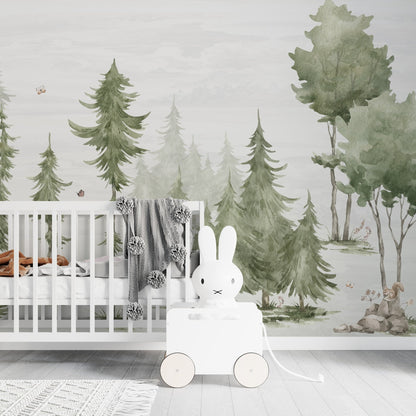 Woodland Scene Wallpaper | Sample - Munks and Me Wallpaper