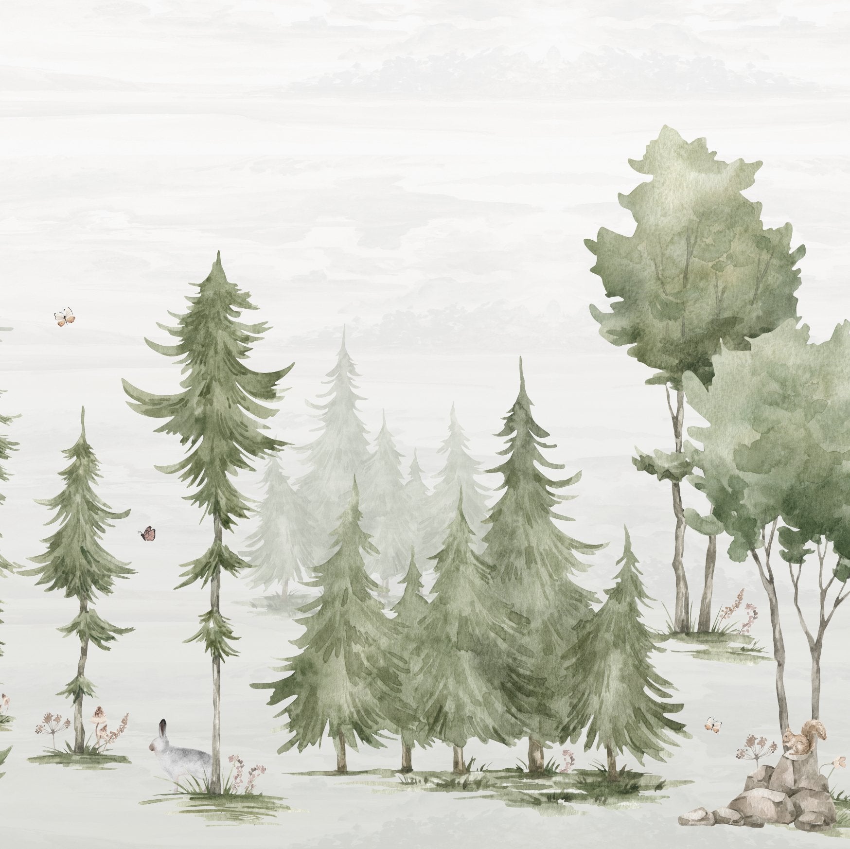 Woodland Scene Wallpaper | Sample - Munks and Me Wallpaper