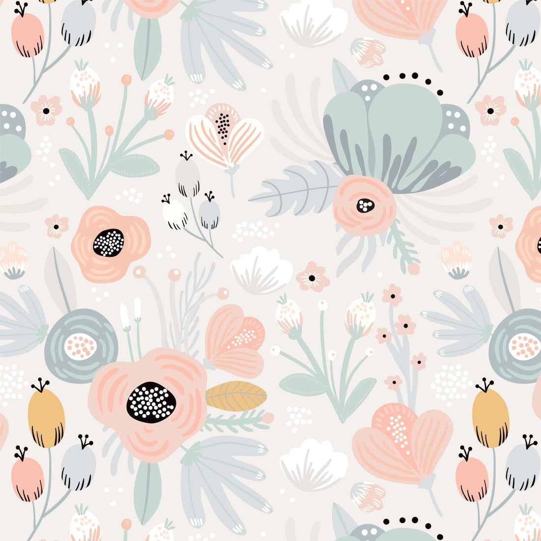 Betsy Floral Wallpaper | Sample - Munks and Me Wallpaper