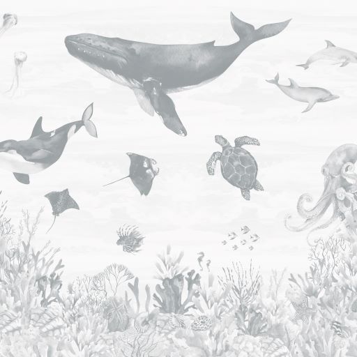 Blue Ocean Magic Wallpaper | Sample - Munks and Me Wallpaper
