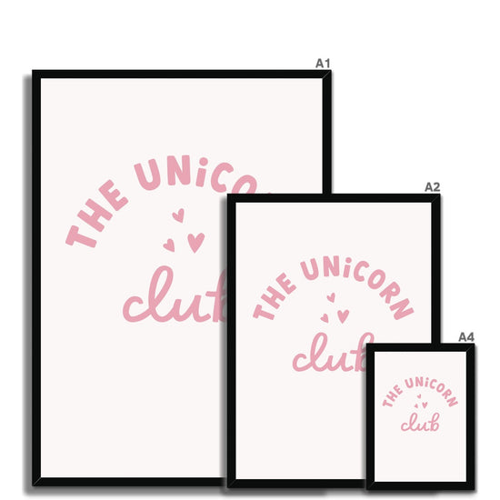 The Unicorn Club Framed Print - Munks and Me Wallpaper