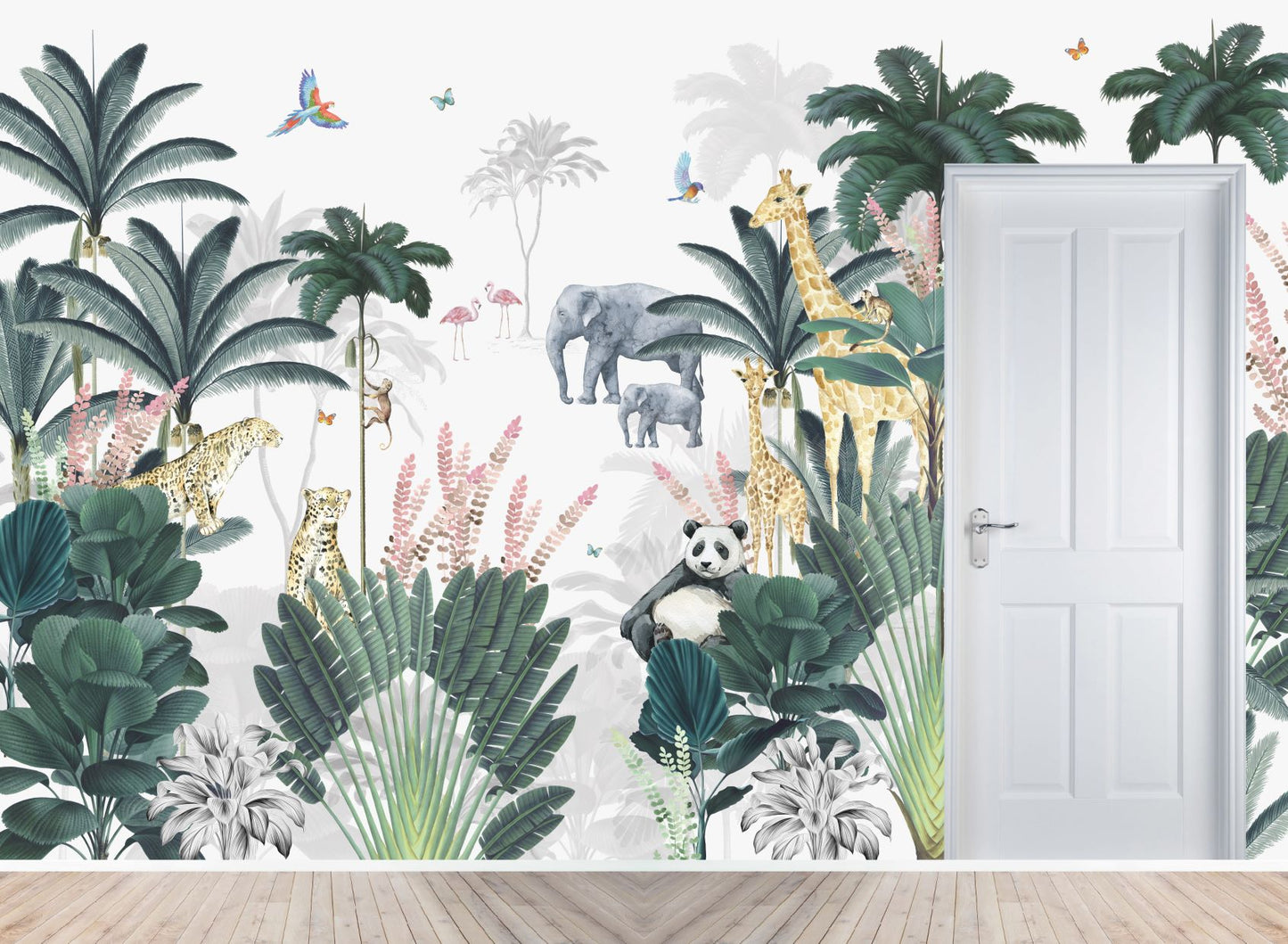 Custom Leopard and Friends Wallpaper Mural - Munks and Me Wallpaper