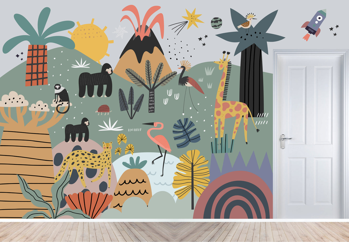 Custom Wonderfriends Wallpaper | H236CM X W376CM - Munks and Me Wallpaper