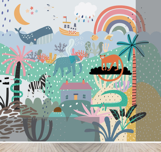 Custom Wonderland Wallpaper | H224CM X W255CM - Munks and Me Wallpaper
