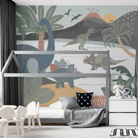 Dinosaur and Friends Wallpaper Mural - Munks and Me Wallpaper