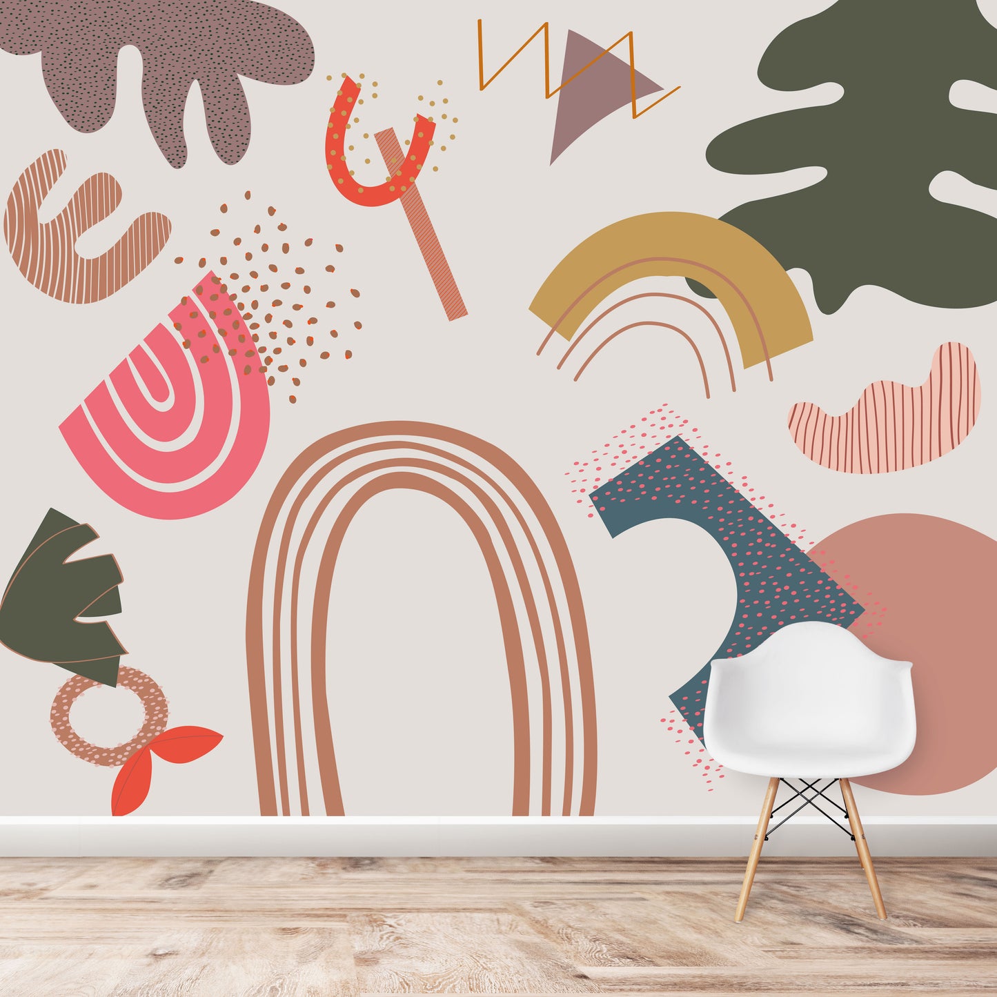 Little Erin Abstract Wallpaper Mural - Munks and Me Wallpaper