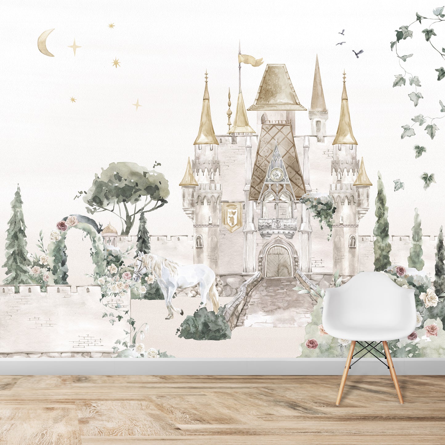 Princess Castle Wallpaper Mural - Munks and Me Wallpaper